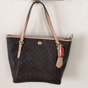 Coach Zip Top Tote Bag
